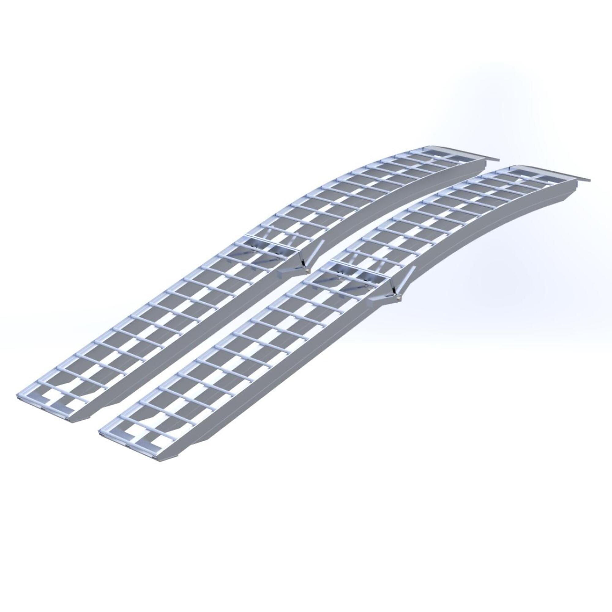 Five Star Manufacturing, Aluminum Arch Folding Ramp Pair 7ft.4in.x12in.3000 lb, Capacity 3000 lb, Model# 712FH3